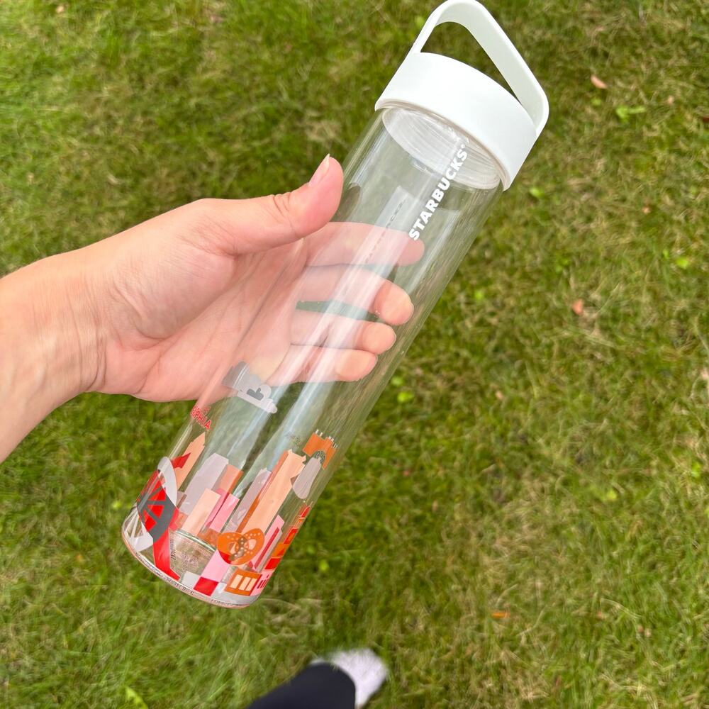 Starbucks You Are Here Collection Glass Travel Bottle 18.5 Fl oz PHILADELPHIA